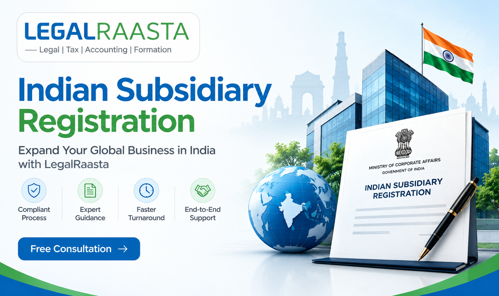  Indian Subsidiary Registration for 100% Foreign Ownership in India