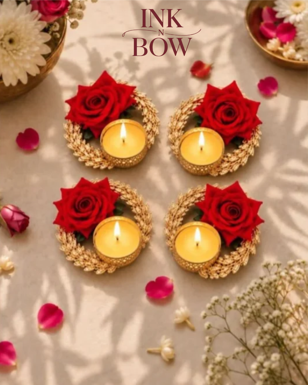  Buy Handmade Embellished Diyas Online for Diwali - Ink N Bow