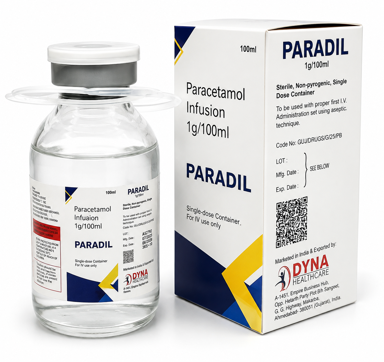  Paracetamol Injection Bulk Supplier Ahmedabad: 1000 mg IV