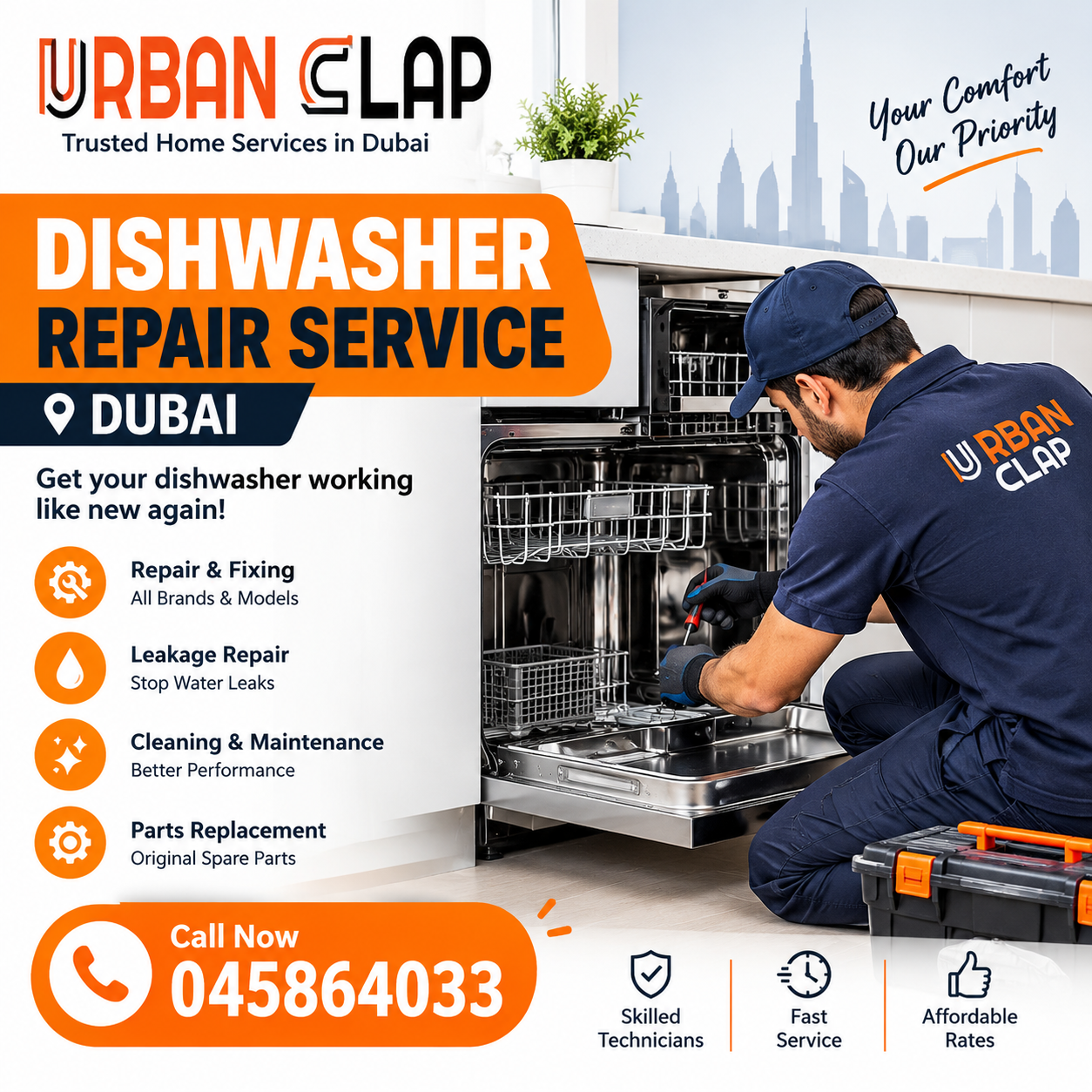  Professional Dishwasher Repair Dubai
