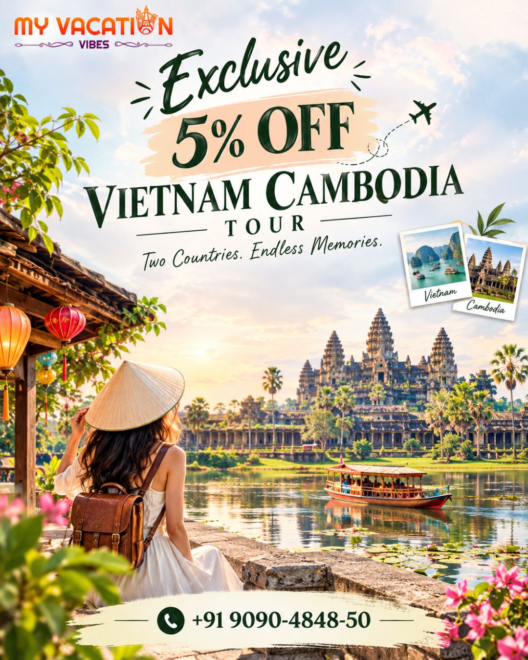  Exclusive 5% OFF Vietnam Cambodia Tour – +91 9090-4848-50