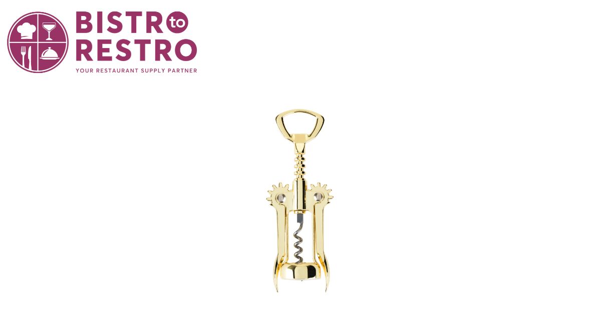  Gold Winged Corkscrew by Viski for Wine Bottles