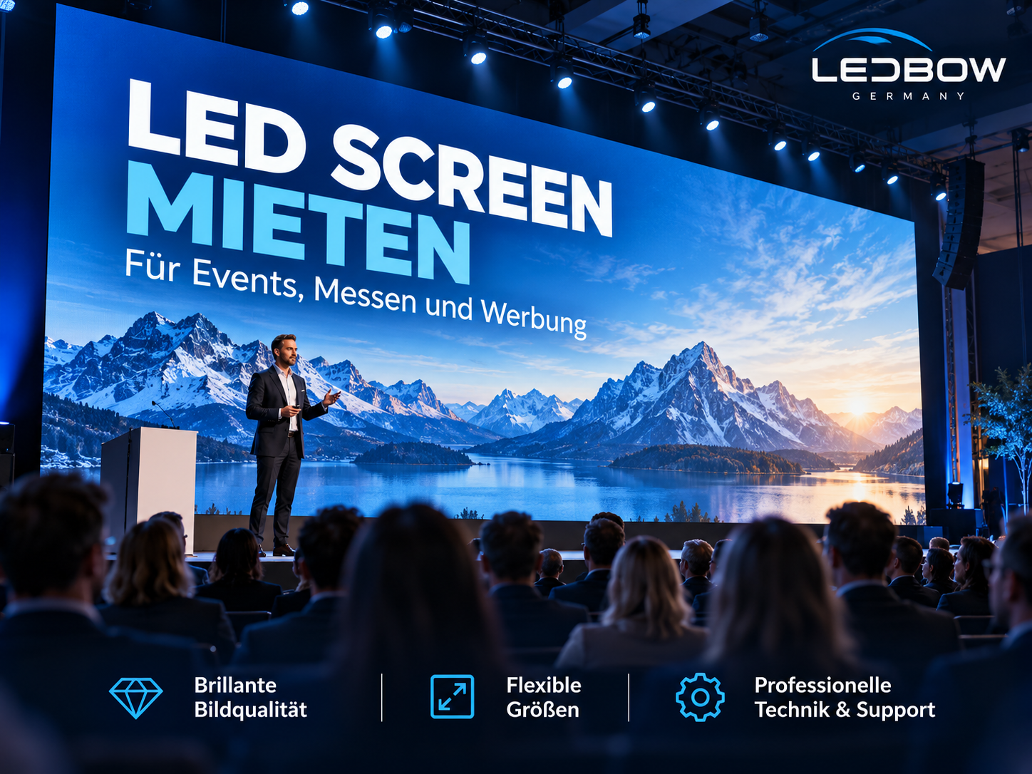  LED Screen mieten für Events, Messen & Werbung | LEDbow