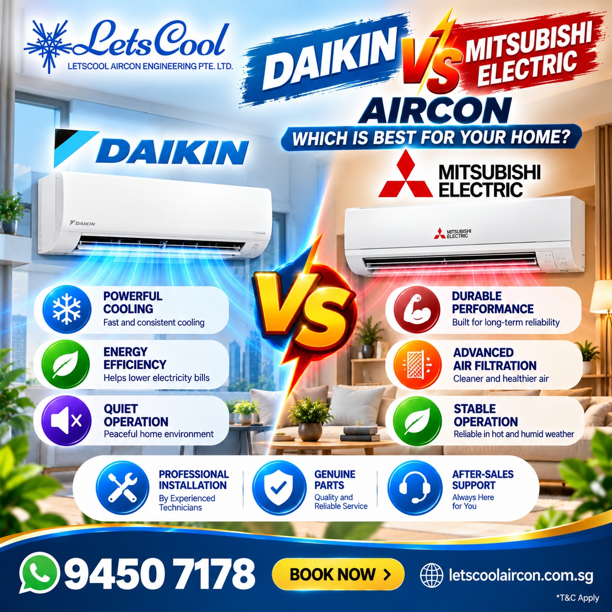  Daikin vs Mitsubishi Electric Aircon