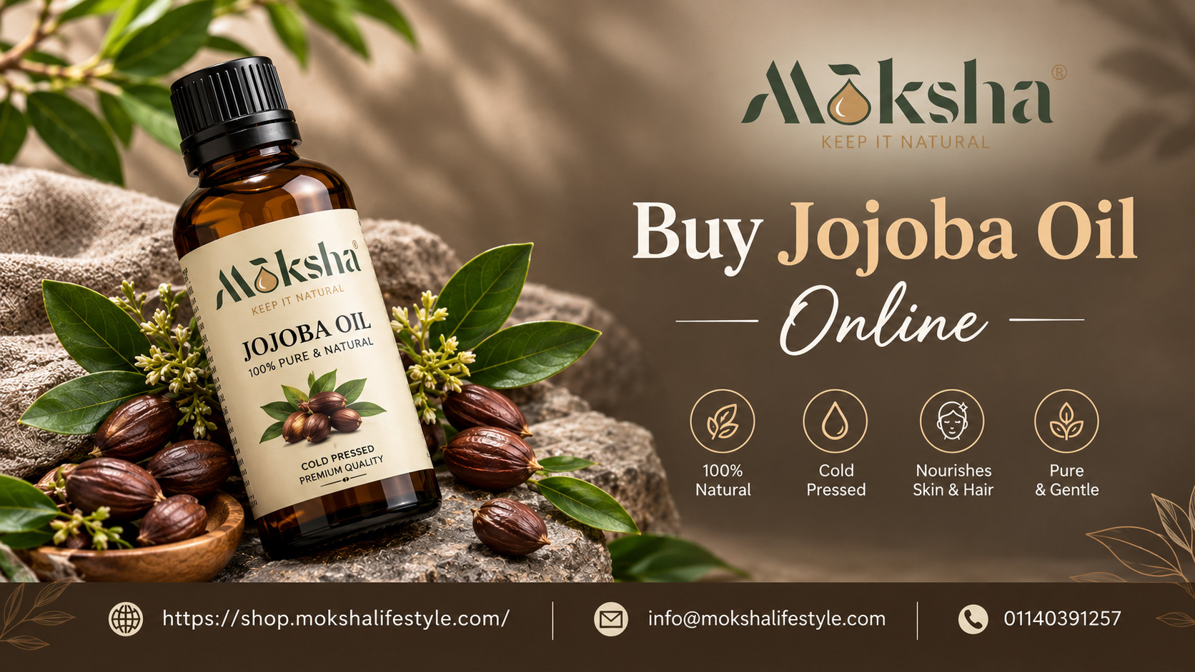  Buy Pure Jojoba Oil Online for Skin & Hair | Moksha lifestyle