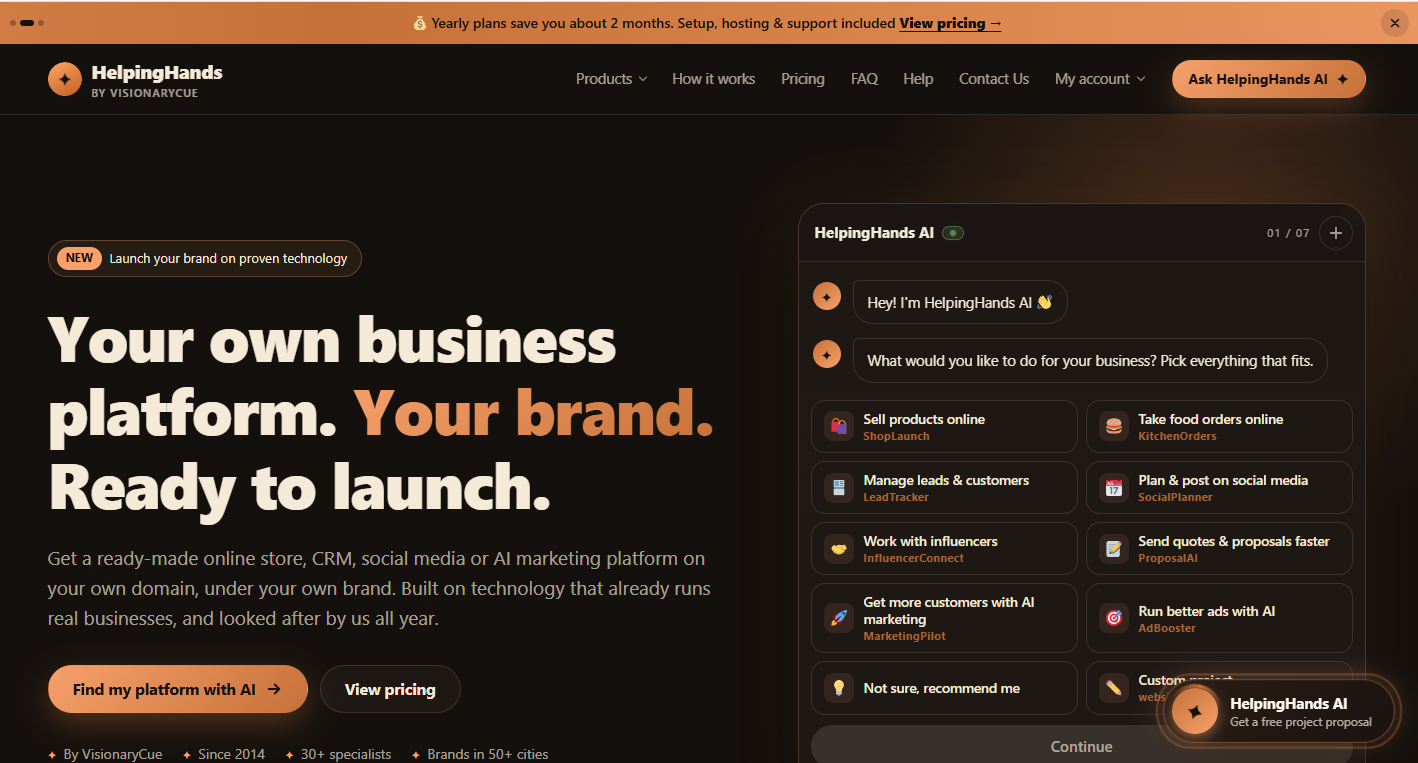  HelpingHands AI – Branded Business Platforms