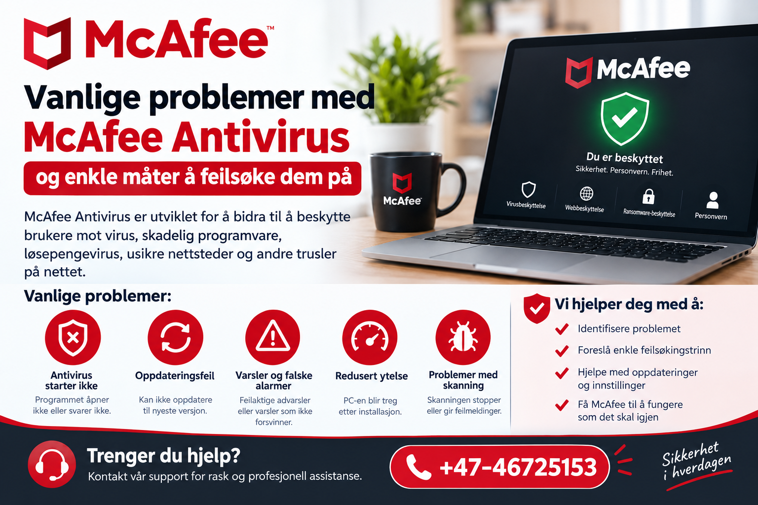  Vanlige problemer med McAfee Antivirus og enkle måter å feilsøke dem på
