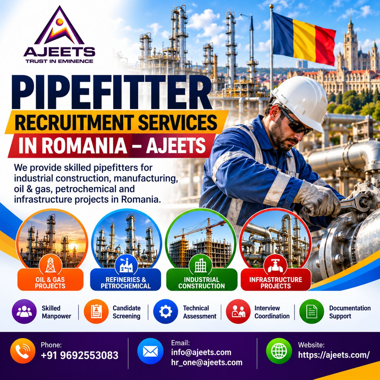  Pipefitter Recruitment Services in Romania – AJEETS