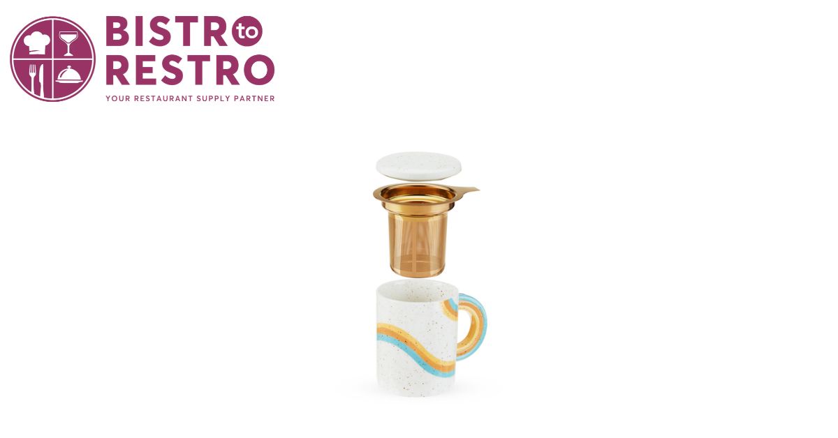  Pinky Up Everlee Ceramic Tea Mug with Infuser and Lid