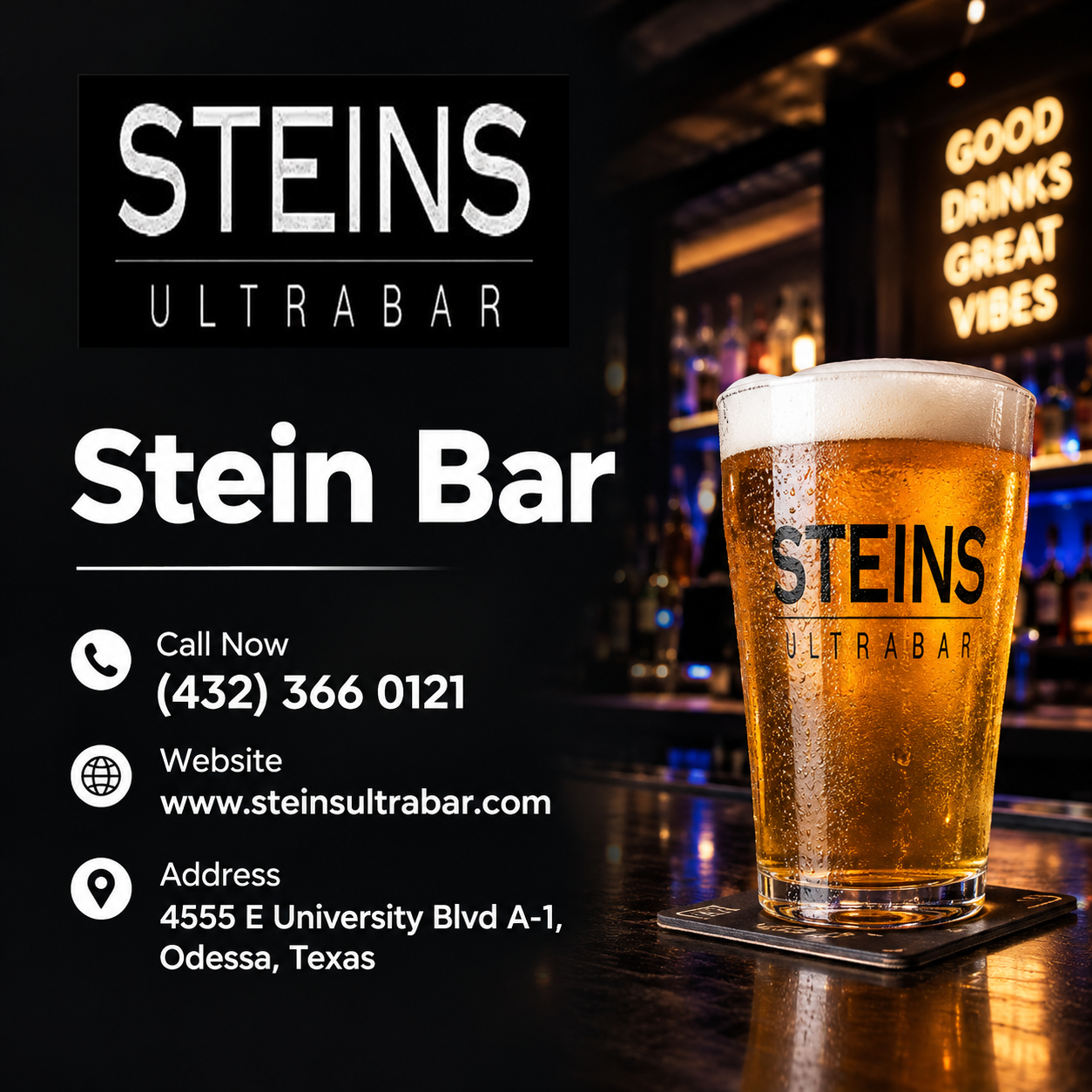  Stein Bar in Odessa, TX – Enjoy Great Drinks and Nightlife at Steins Ultra Bar