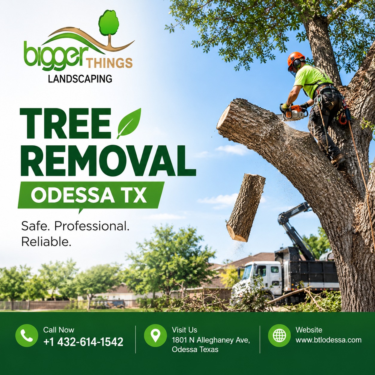  Tree Removal Odessa TX – Keep Your Property Safe with Bigger Things Landscaping