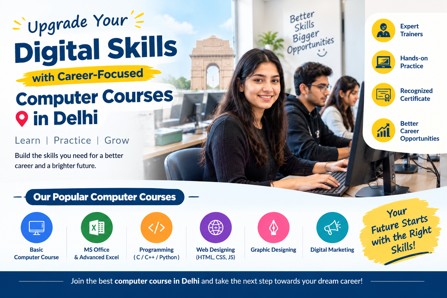  Upgrade Your Digital Skills with Career-Focused Computer Courses in Delhi