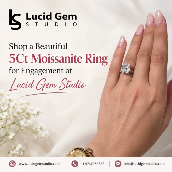  Shop a Beautiful 5Ct Moissanite Ring for Engagement at Lucid Gem Studio