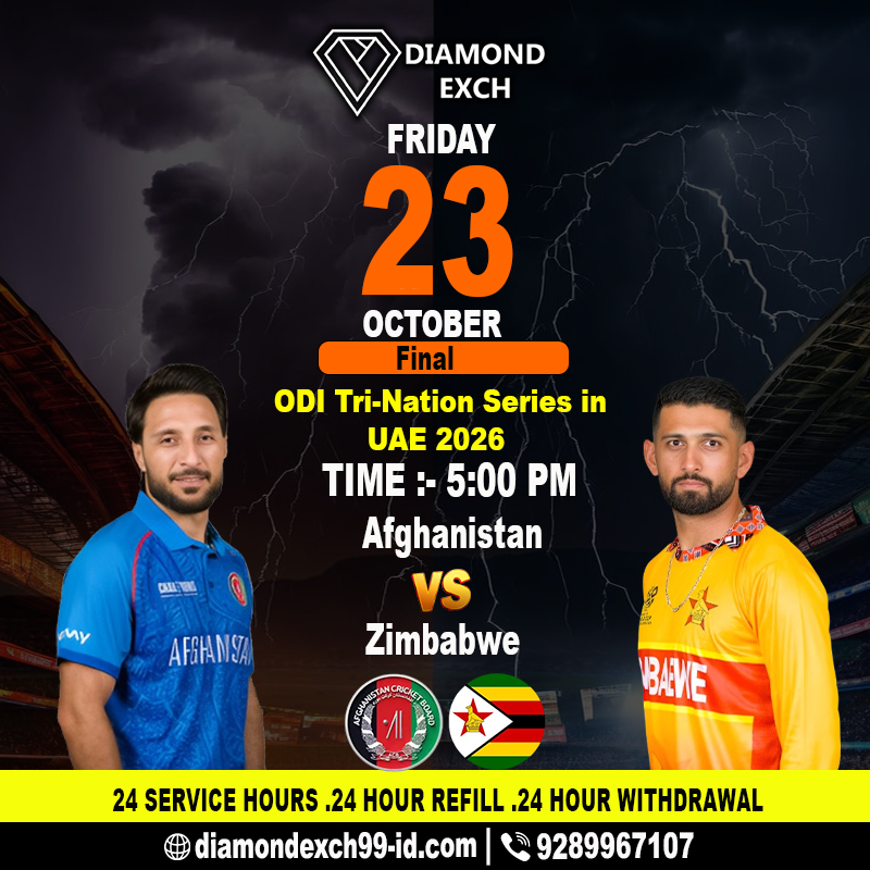  Diamond Exchange ID: Sharjah Hosts Afghanistan vs Zimbabwe ODI Final