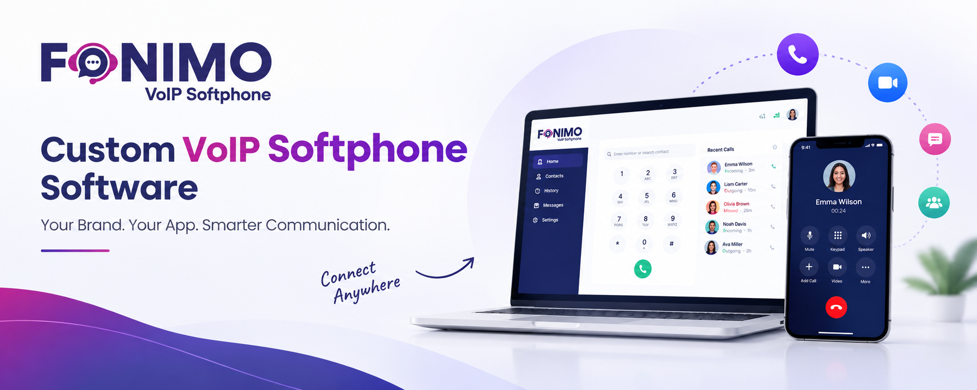  Fonimo White Label Softphone for Your Own Branded Communication App
