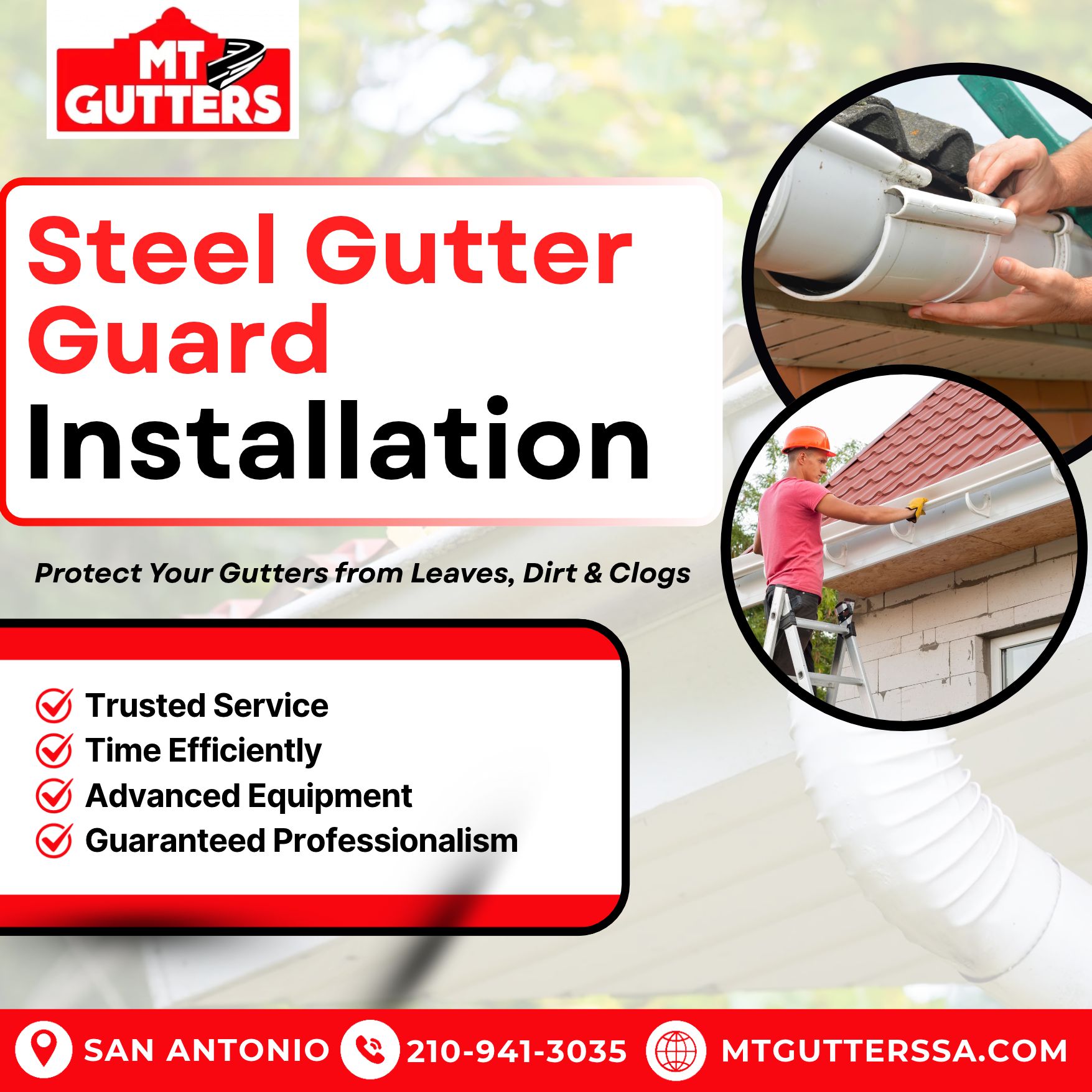  Steel Gutter Guards in San Antonio