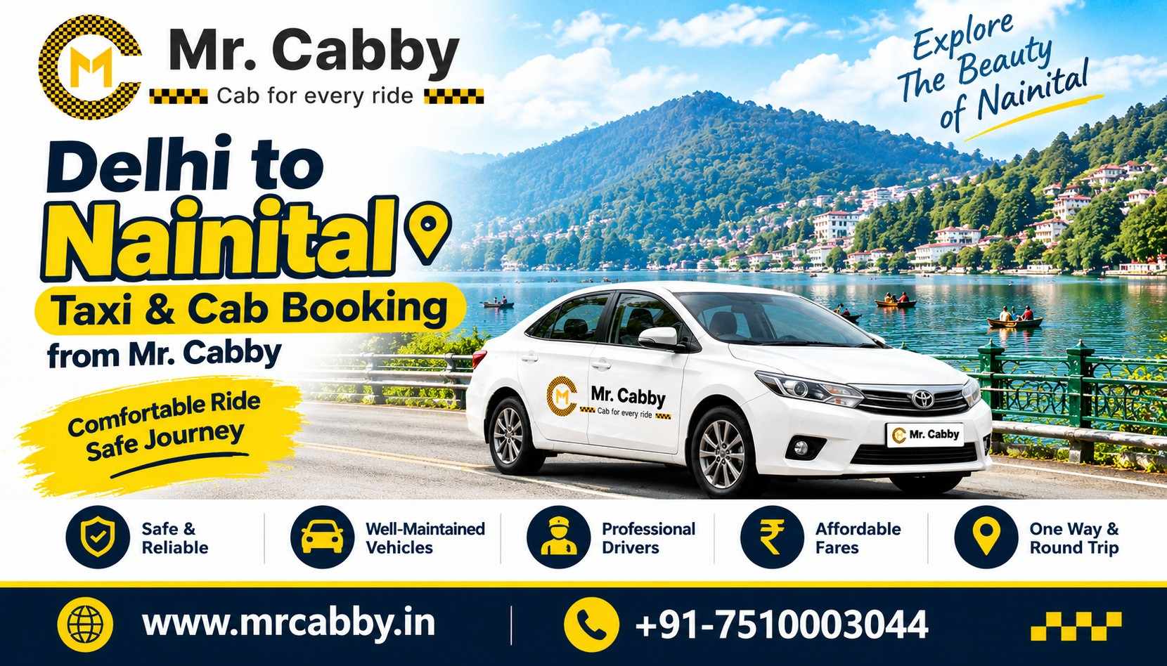  Delhi to Nainital Taxi Service | Book Your Cab – Mr. Cabby