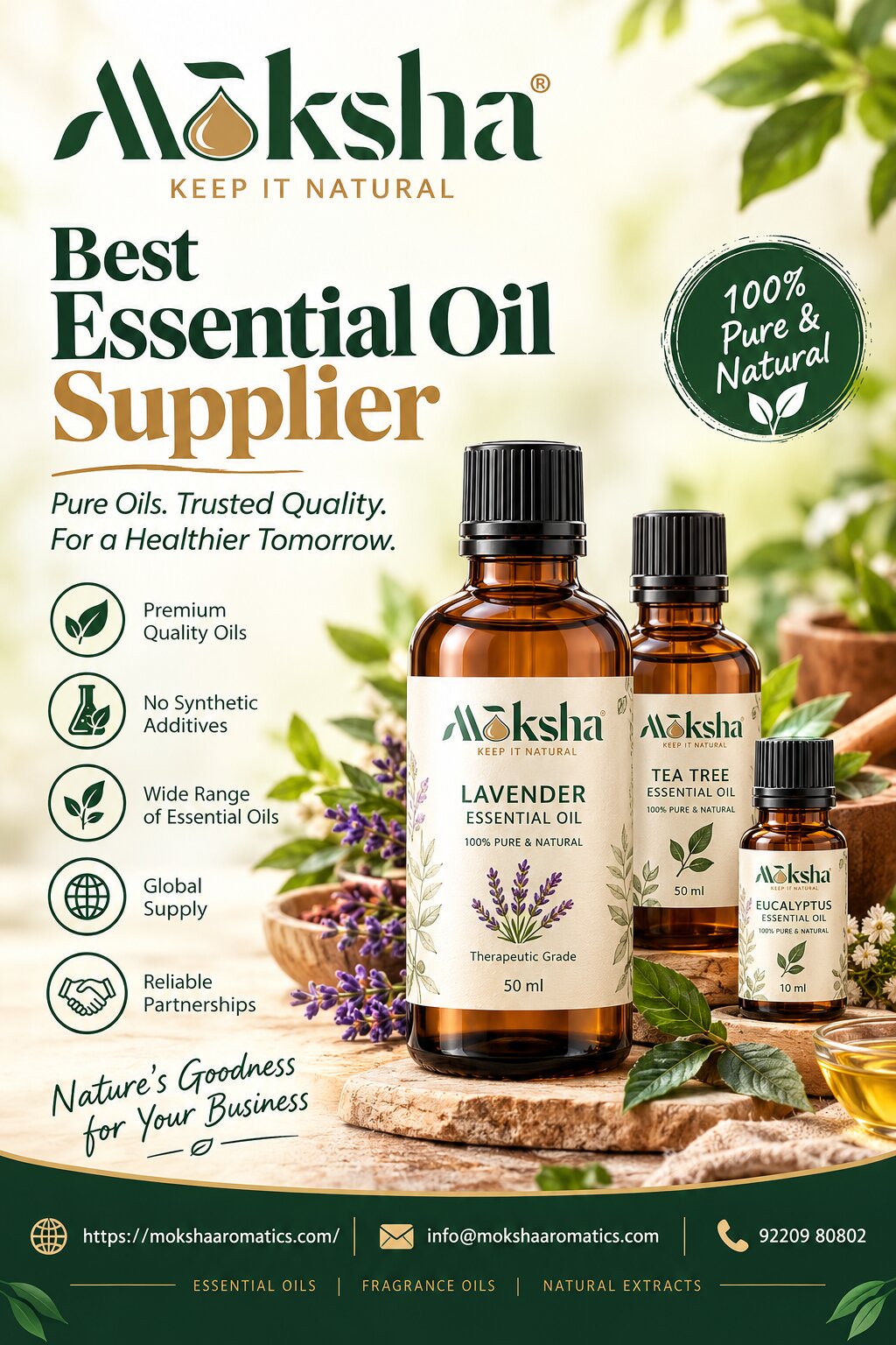 Reliable Essential Oil Supplier | Moksha Aromatics