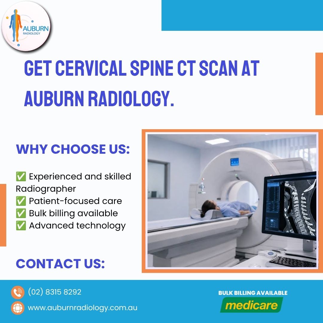  Get a Cervical Spine CT Scan at Auburn Radiology. (02) 8315 8292