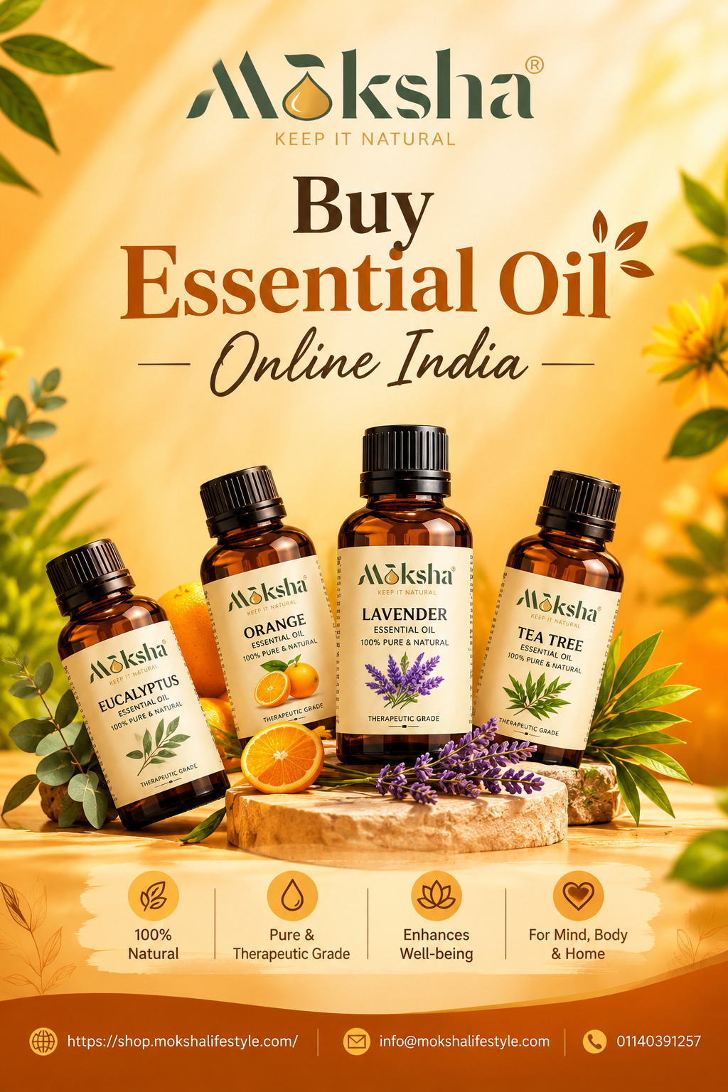  Explore Essential Oil Online in India | Moksha Lifestyle