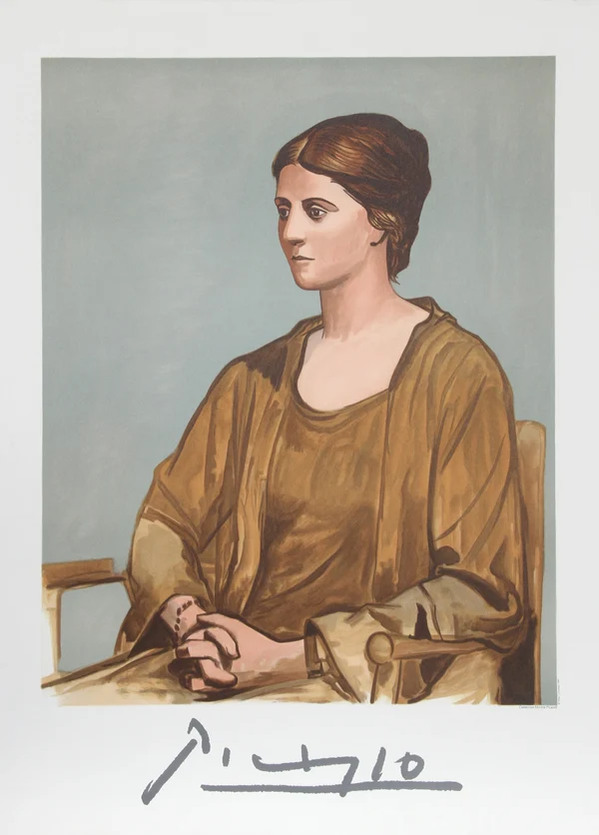  Seated Portrait of Olga Picasso, 1923 | Armchair Pose