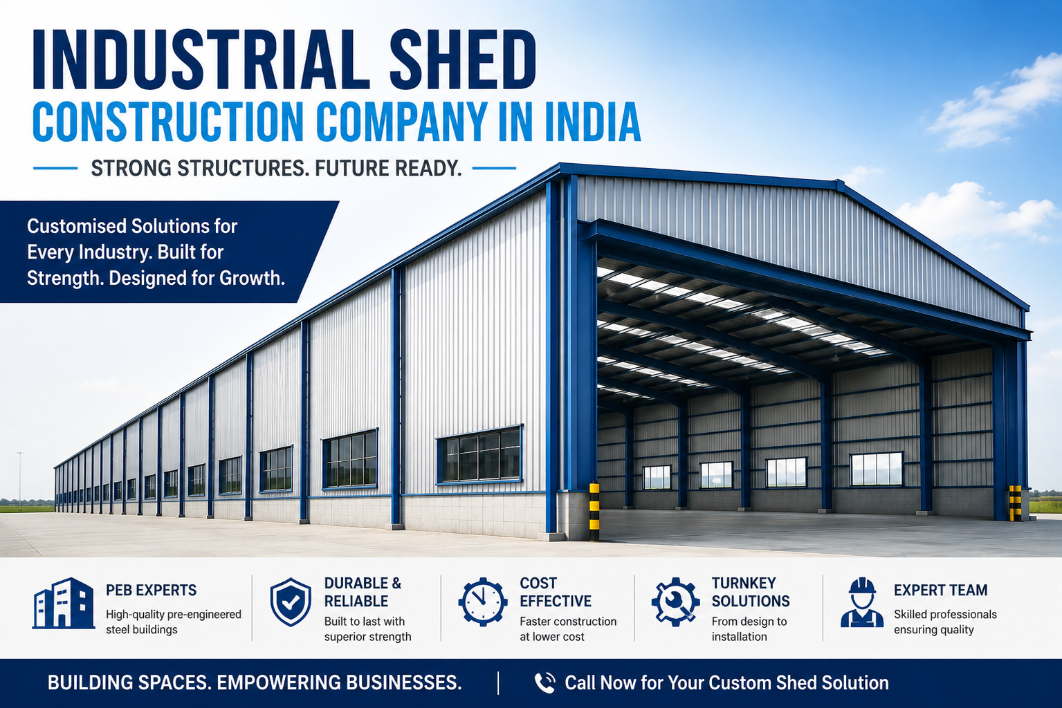  Industrial Shed Construction Company in India – Metalliic Pre Fab