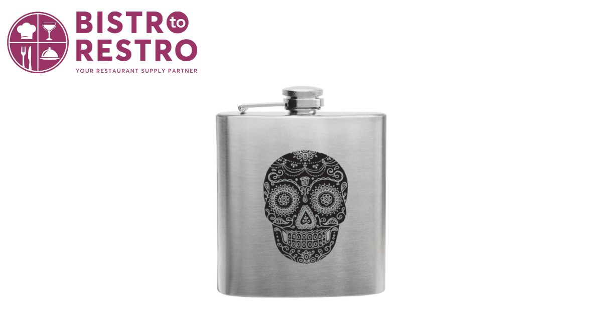  True Dia De Los Muertos 6 oz Stainless Steel Flask