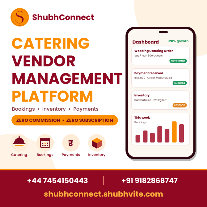  Catering Vendor Management Platform | Shubhconnect