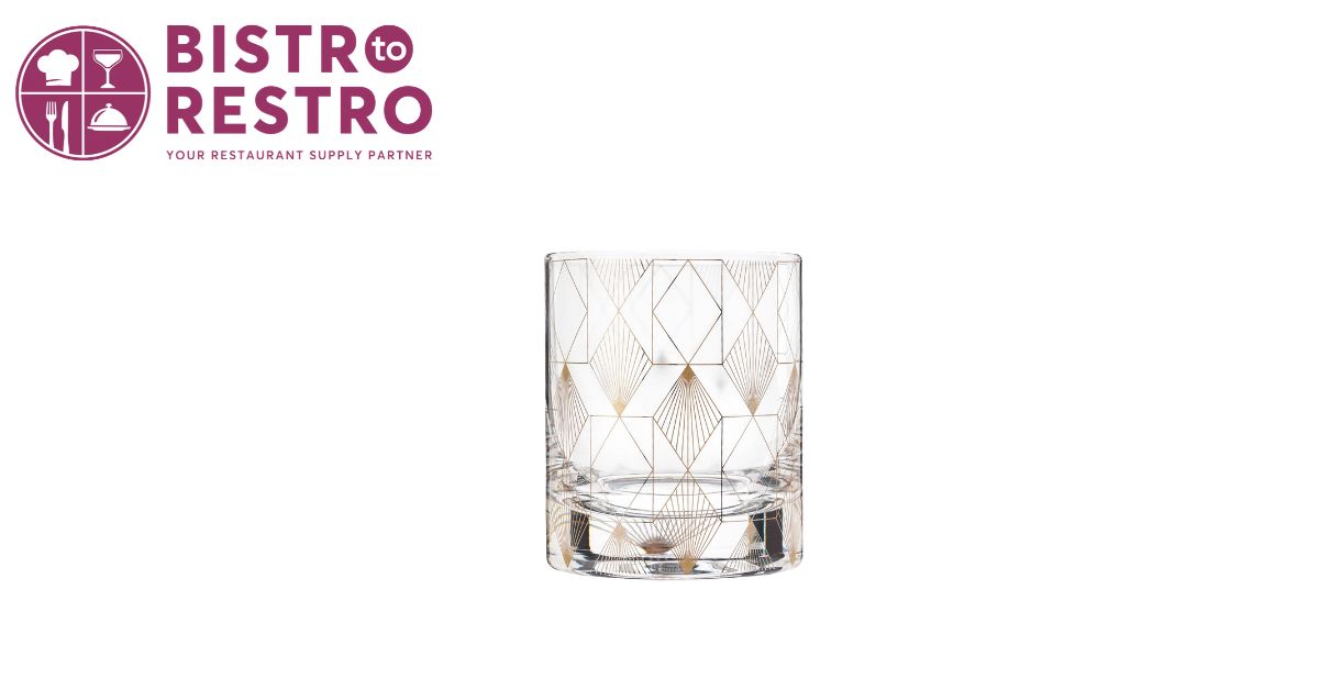  Viski Metropolis Deco 10 oz Crystal Cocktail Tumbler