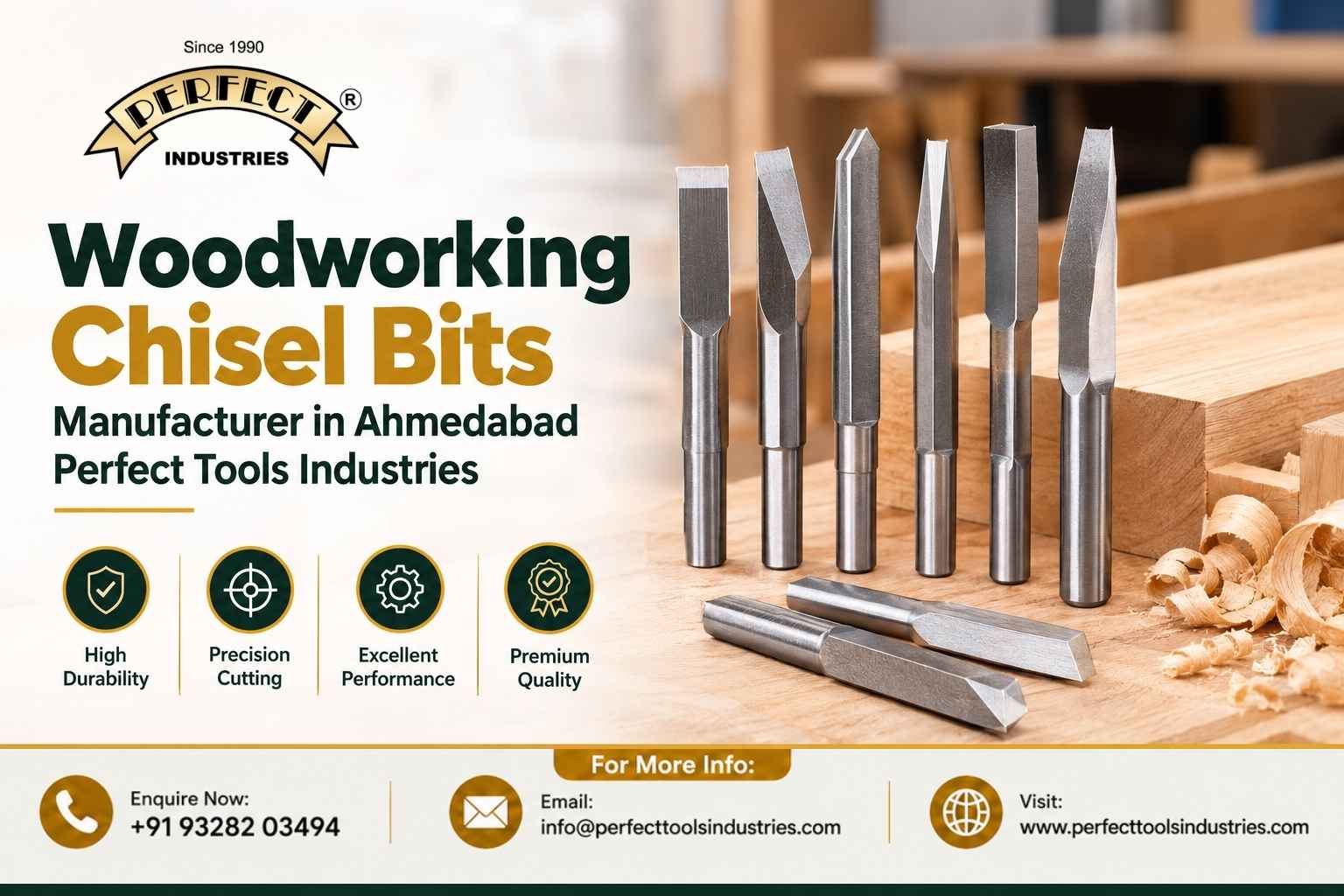  Woodworking Chisel Bits Manufacturer in Ahmedabad – Perfect Tools Industries