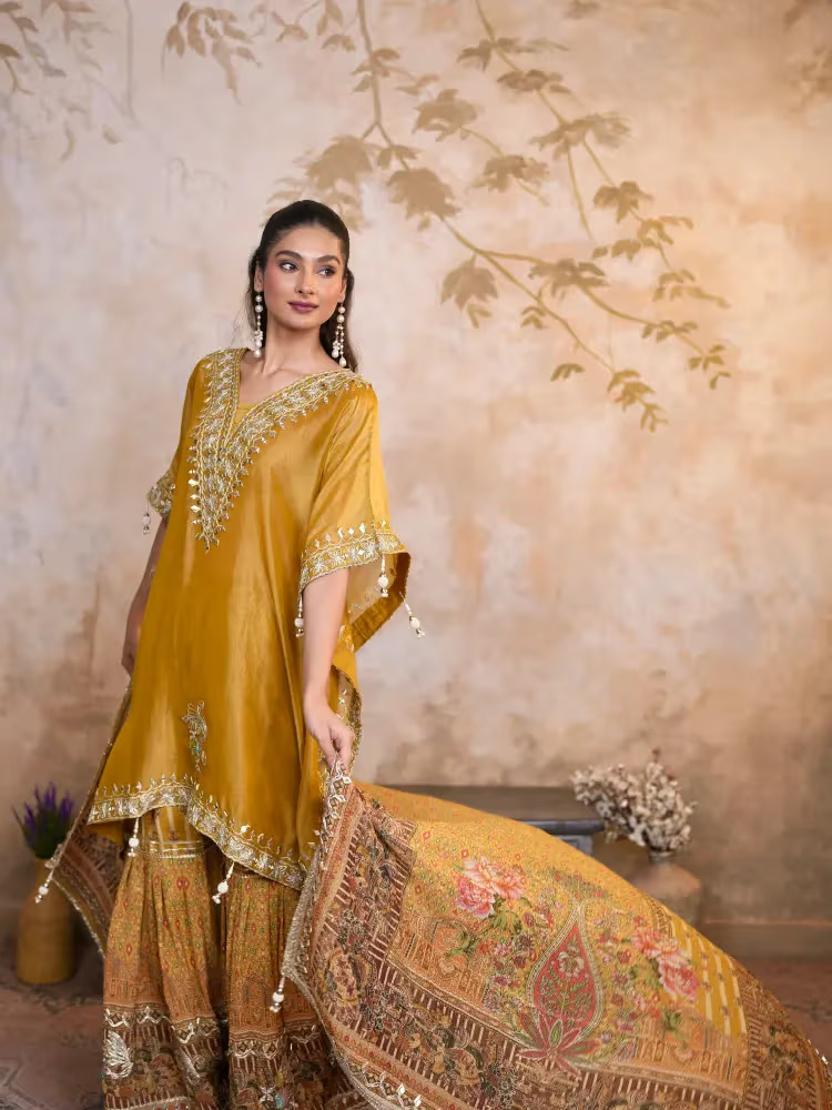  Mustard Yellow Gharara Suit for Festive Occasions