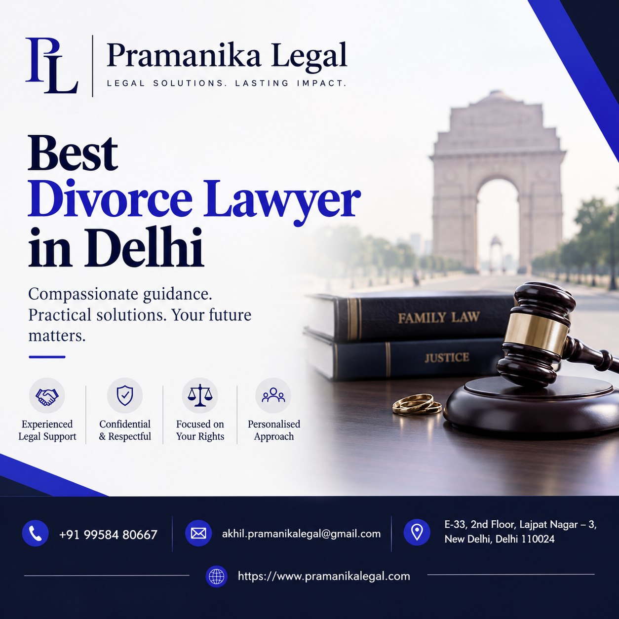  Best Divorce Lawyer in Delhi | Top Team | Pramanika Legal
