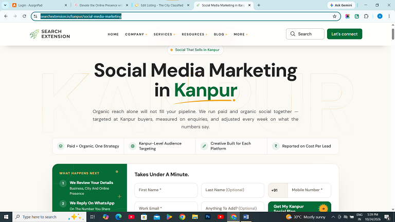  Social media marketing in Kanpur by search extension