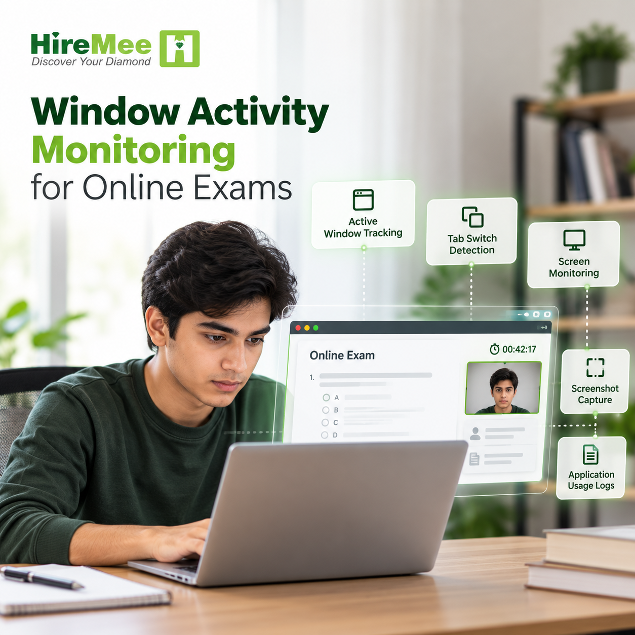  Window Activity Monitoring for Online Exams