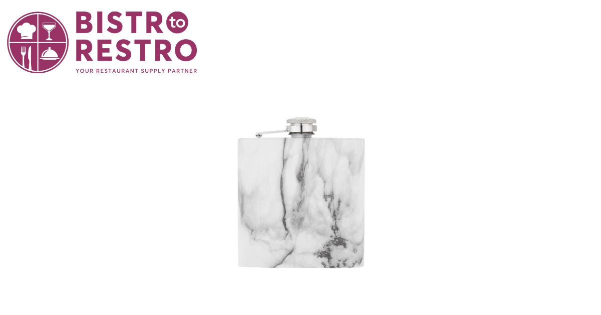  Marble Design 6 oz Stainless Steel Pocket Flask