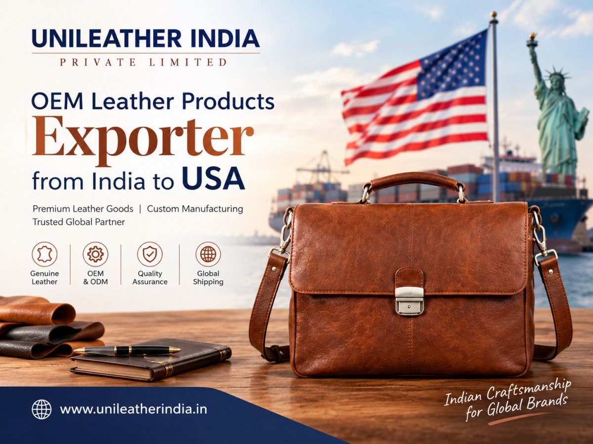  OEM Leather Products Exporter from India to USA for Business Solutions