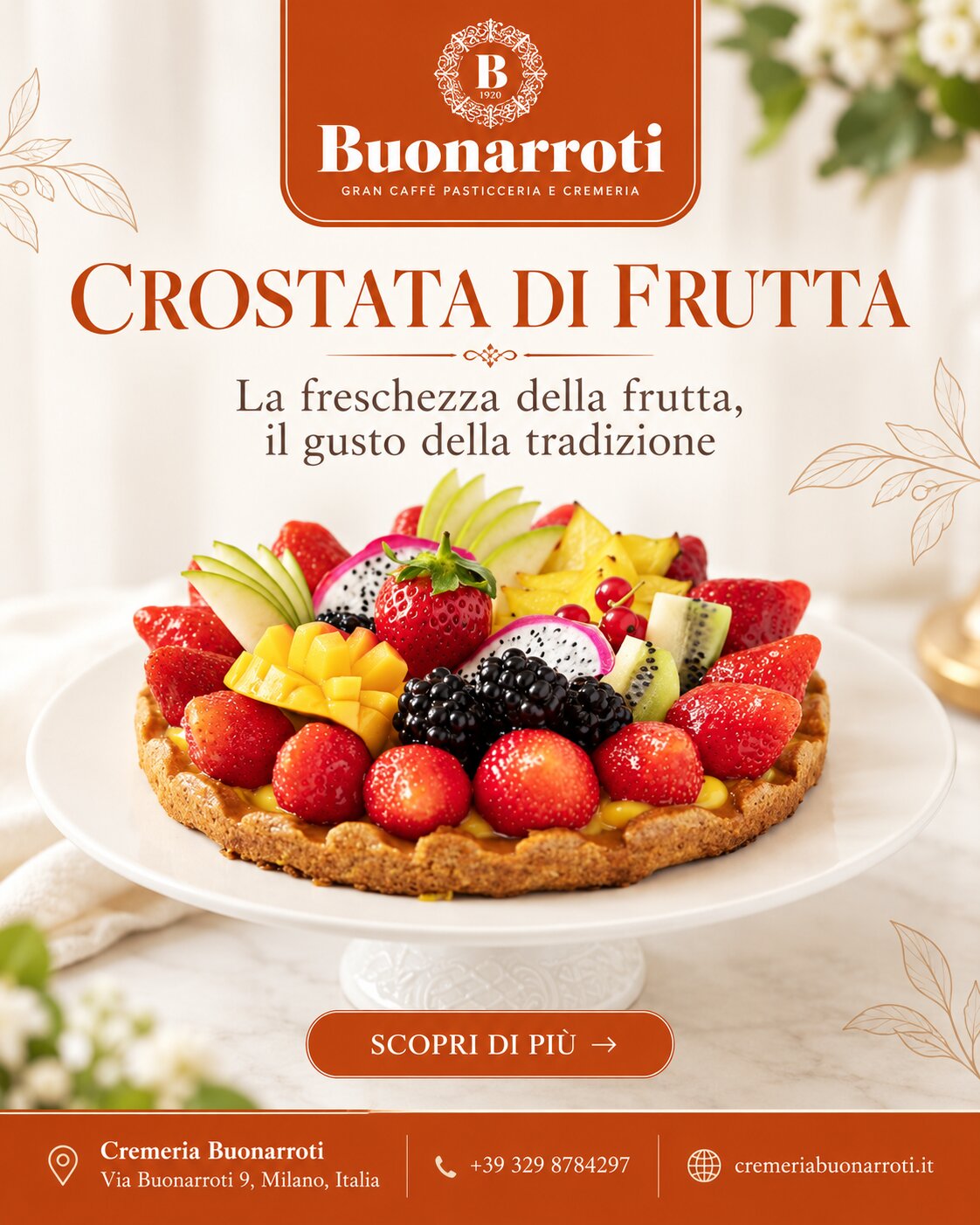  Crostata di Frutta Artigianale a Milano | Cremeria Buonarroti