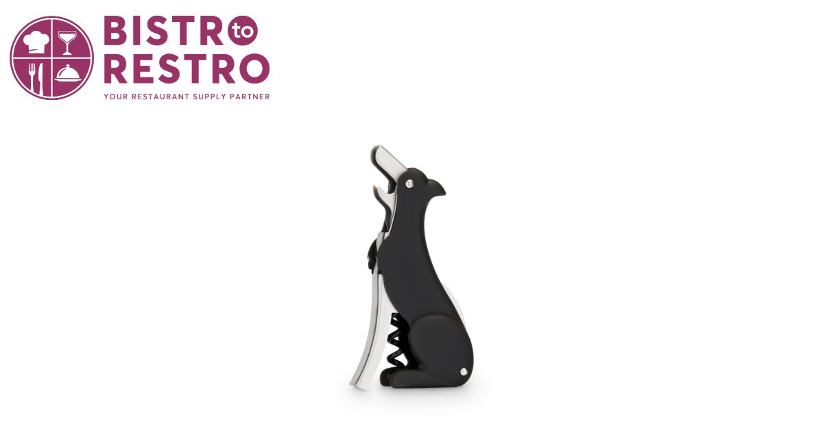  TrueZoo Buddy Black Dog Corkscrew for Wine Bottles