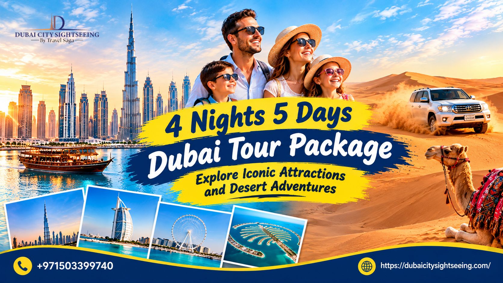  4 Nights 5 Days Dubai Tour Package – Explore Iconic Attractions and Desert Adventures