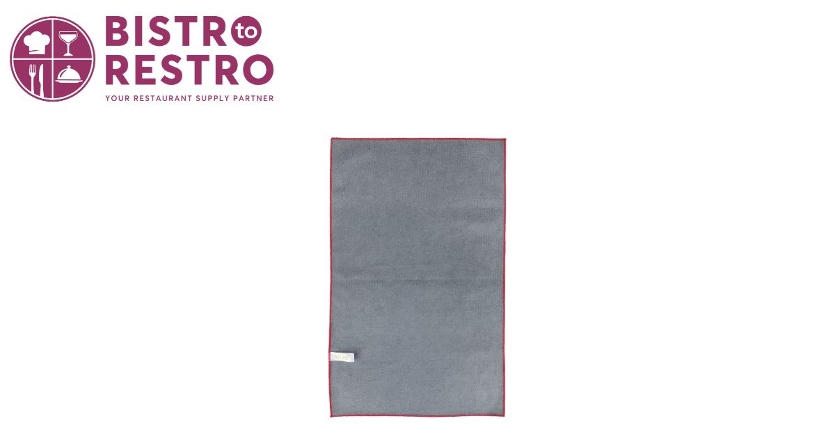  True Set of 3 Gray Microfiber Towels for Glassware Polishing