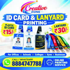  Corporate Lanyard Printing Rs. 30/- | ID Card starts from Rs. 15/- | Creative Zone | 645