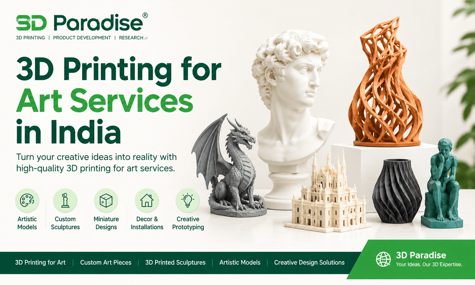  3D Printing for Art Services in India | 3D Paradise