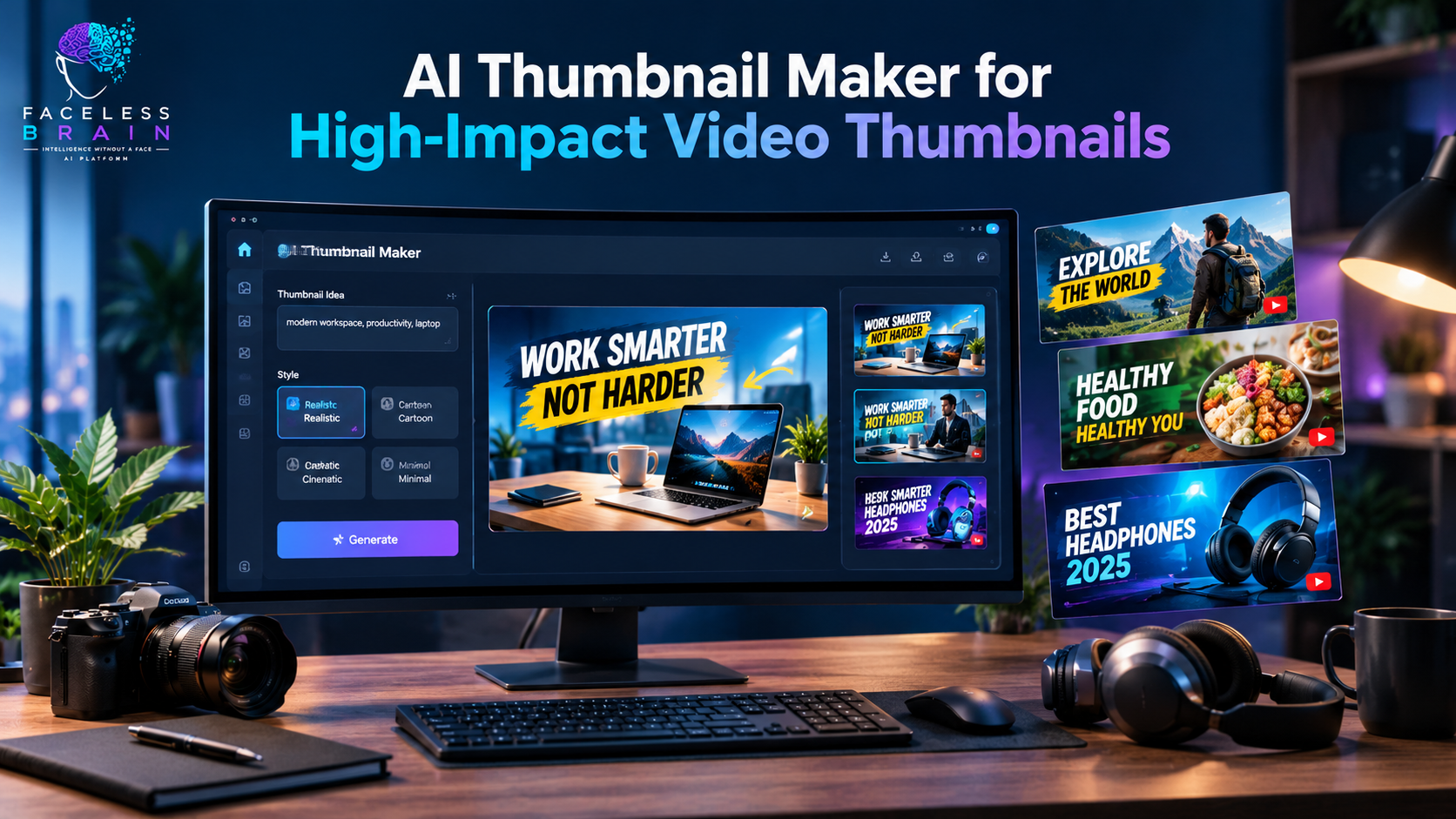  AI Thumbnail Maker for High-Impact Video Thumbnails