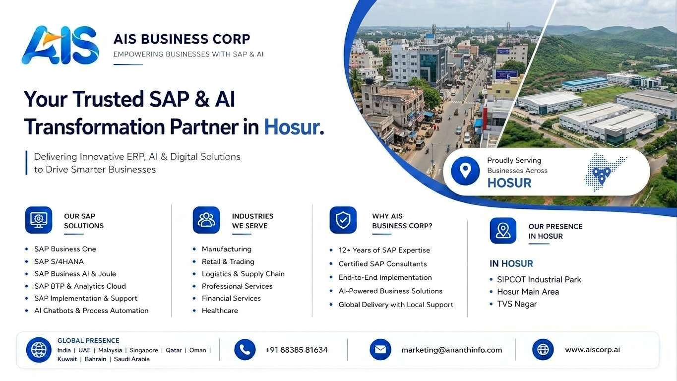  sap business one partner in hosur
