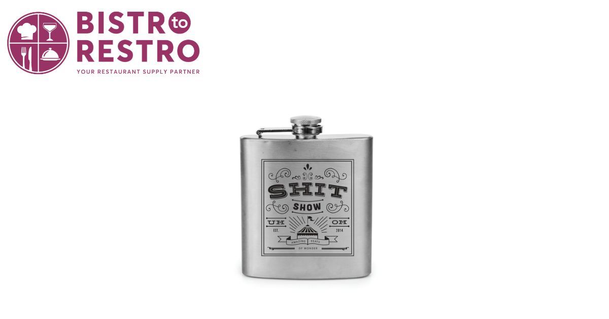  True Shit Show 6 oz Stainless Steel Flask with Twist-and-Lift Lid