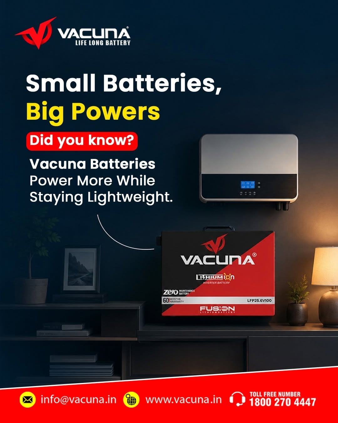  Lithium Ion Battery for Inverter | Vacuna