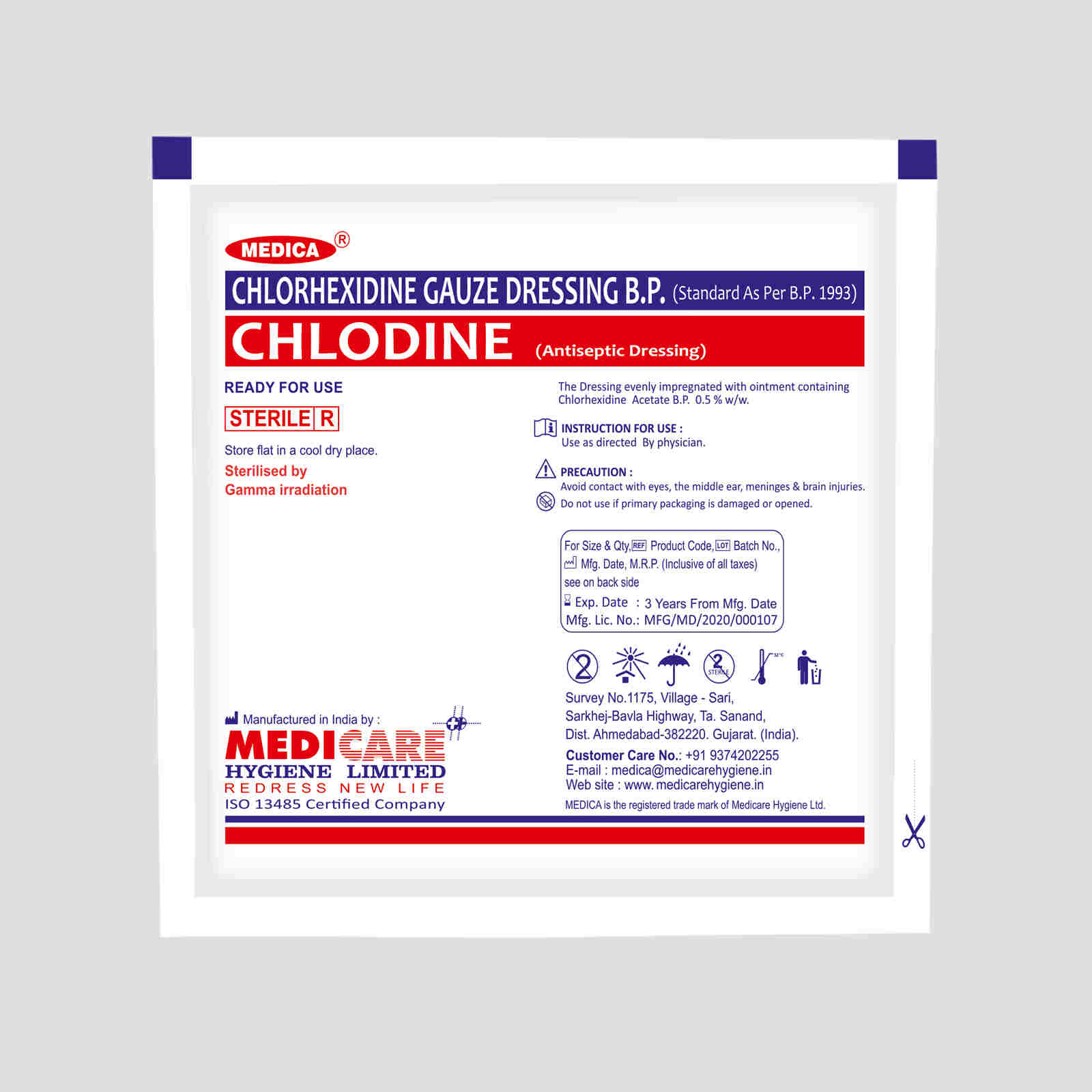  Chlorhexidine Gauze Swab Exporter& Bulk Supplier – Medicare Hygiene Limited