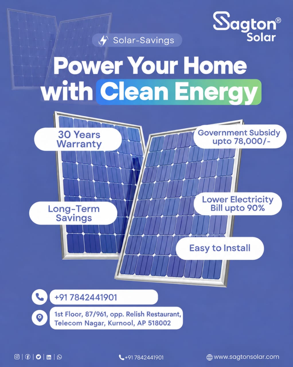  Best Solar Installation Company in Kurnool | Andhra Pradesh | India | Sagton Solar Solutions