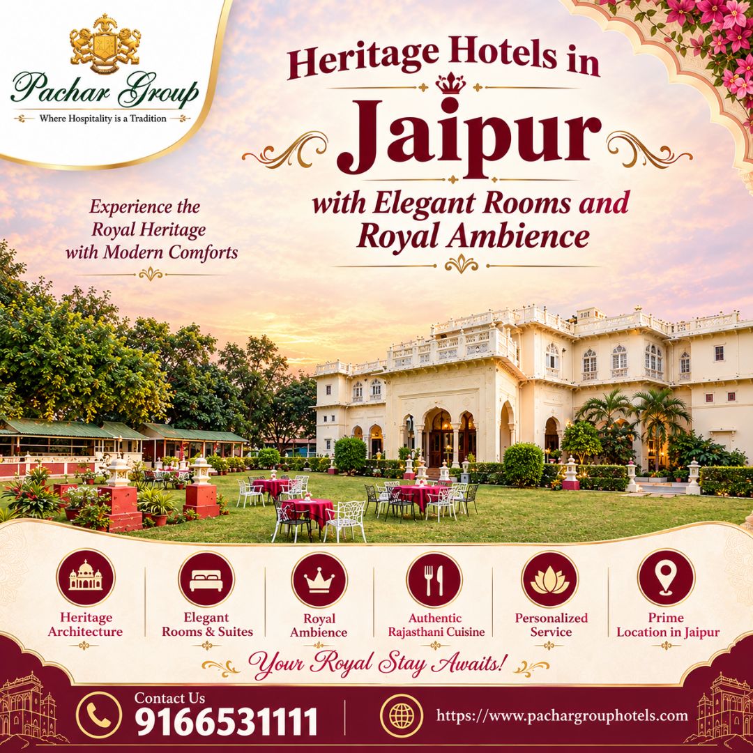  Heritage Hotels in Jaipur with Elegant Rooms and Royal Ambience