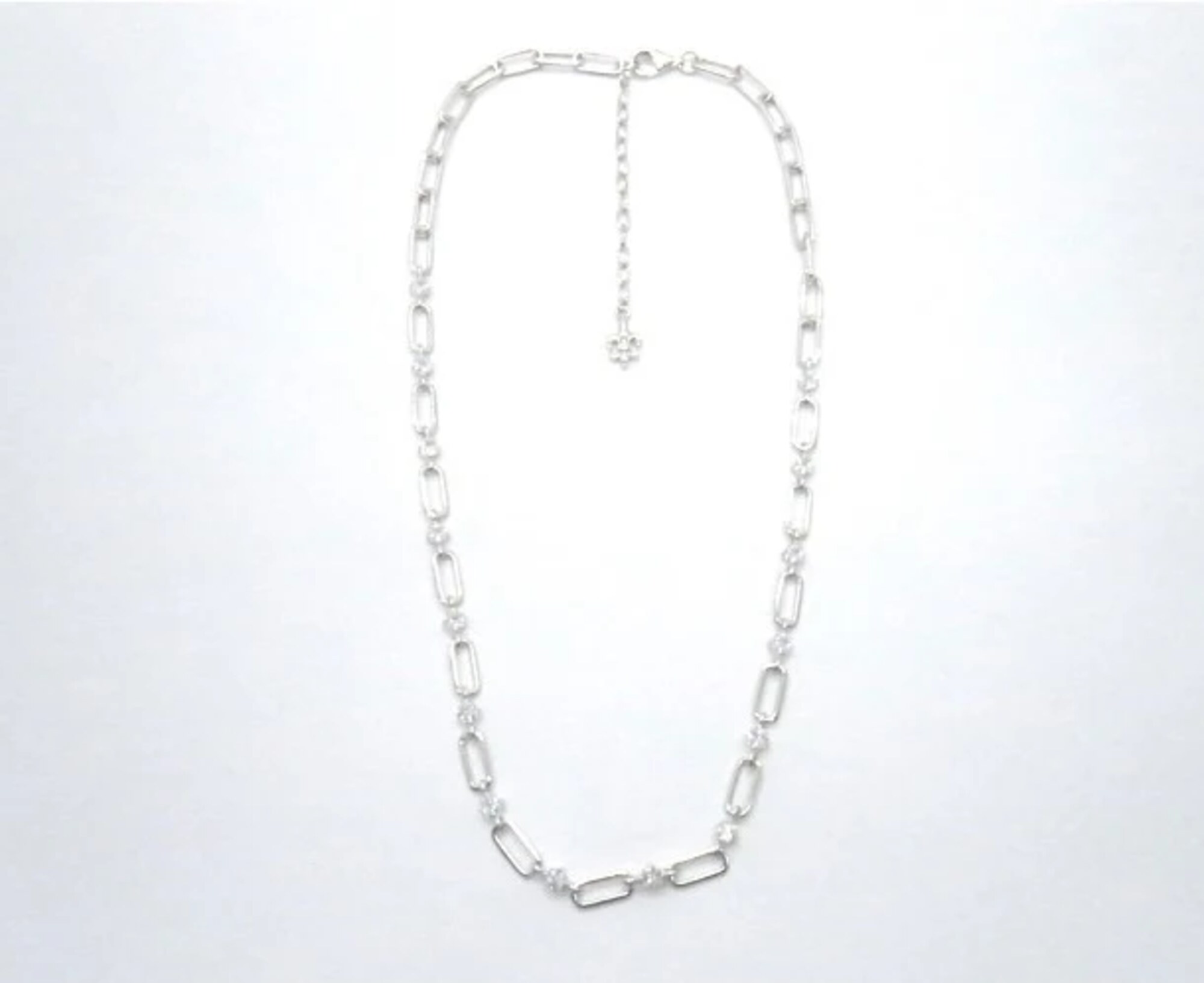  Paper Clip Sterling Silver Necklace | Elegant Chain